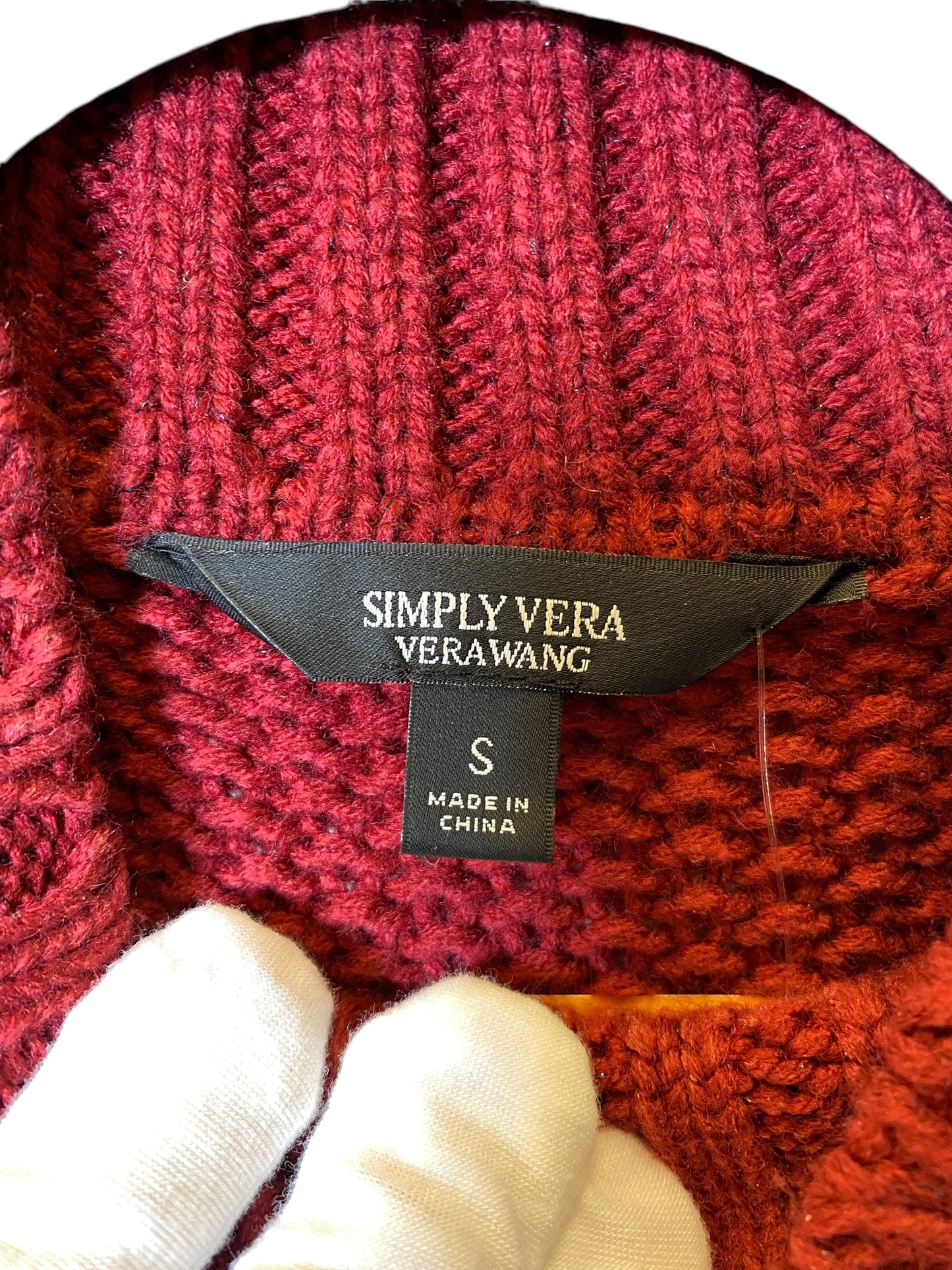 Sweater By Simply Vera In Maroon, Size: S