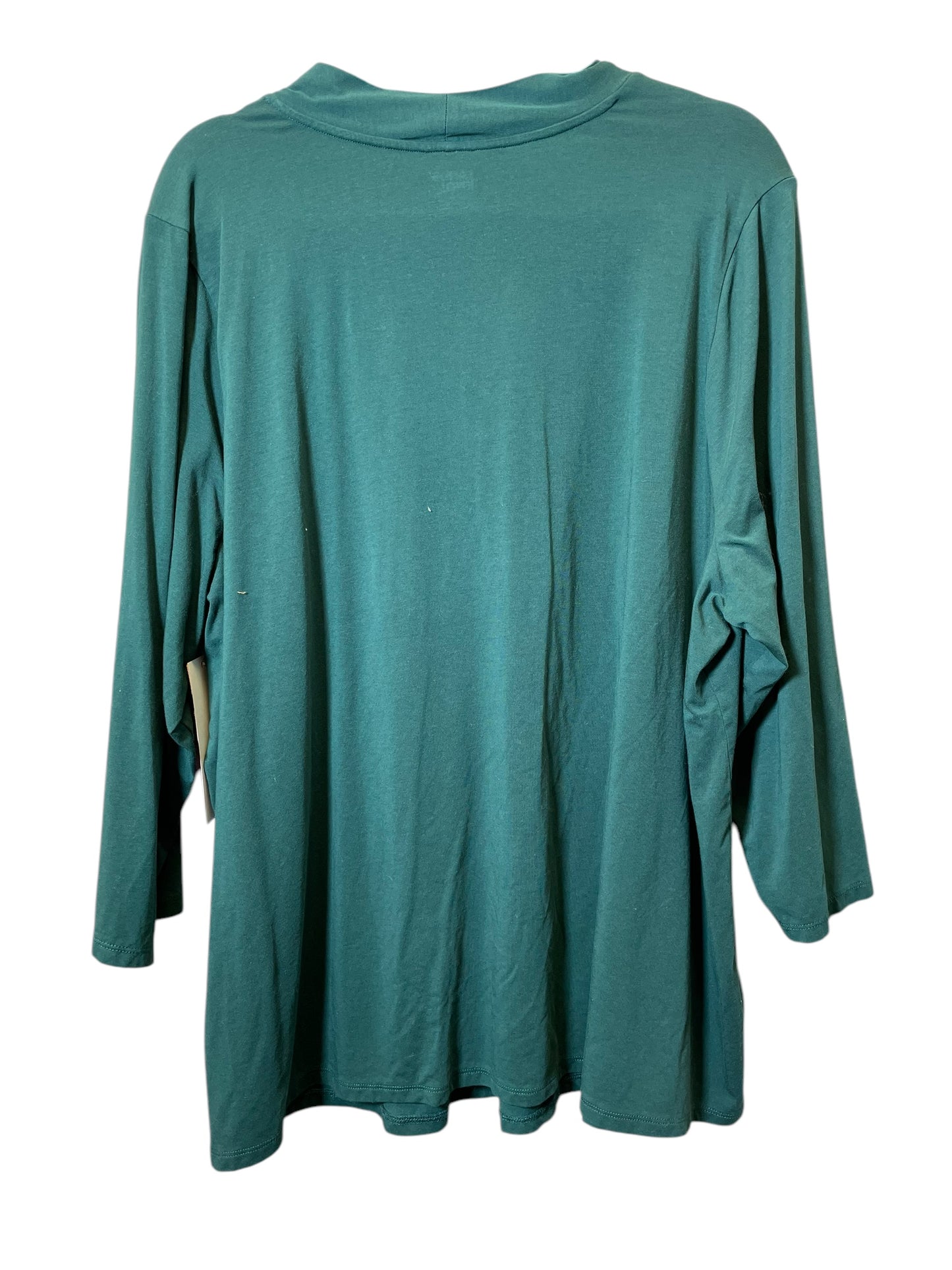 Top Long Sleeve By Lands End In Green, Size: 3x