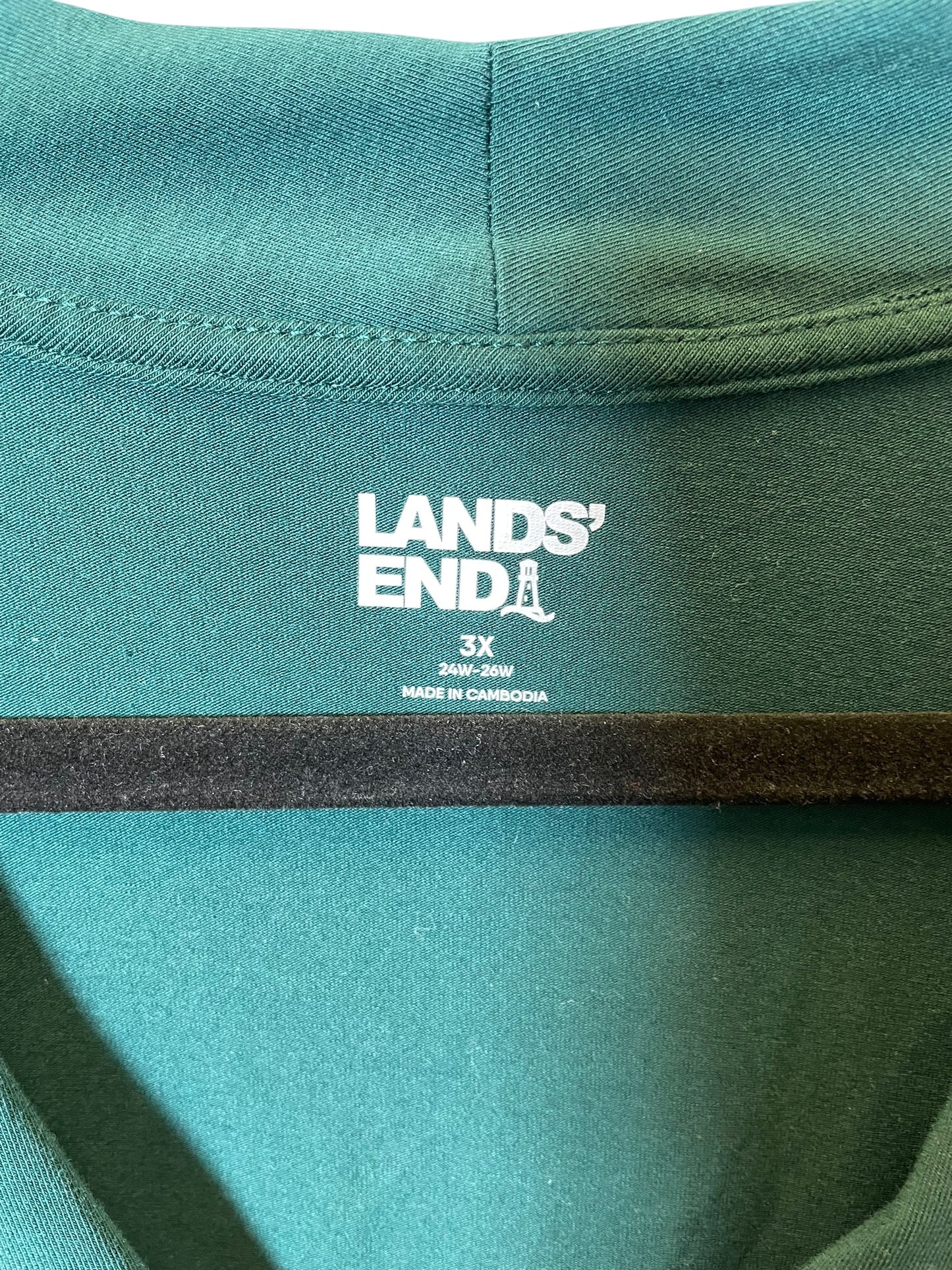 Top Long Sleeve By Lands End In Green, Size: 3x