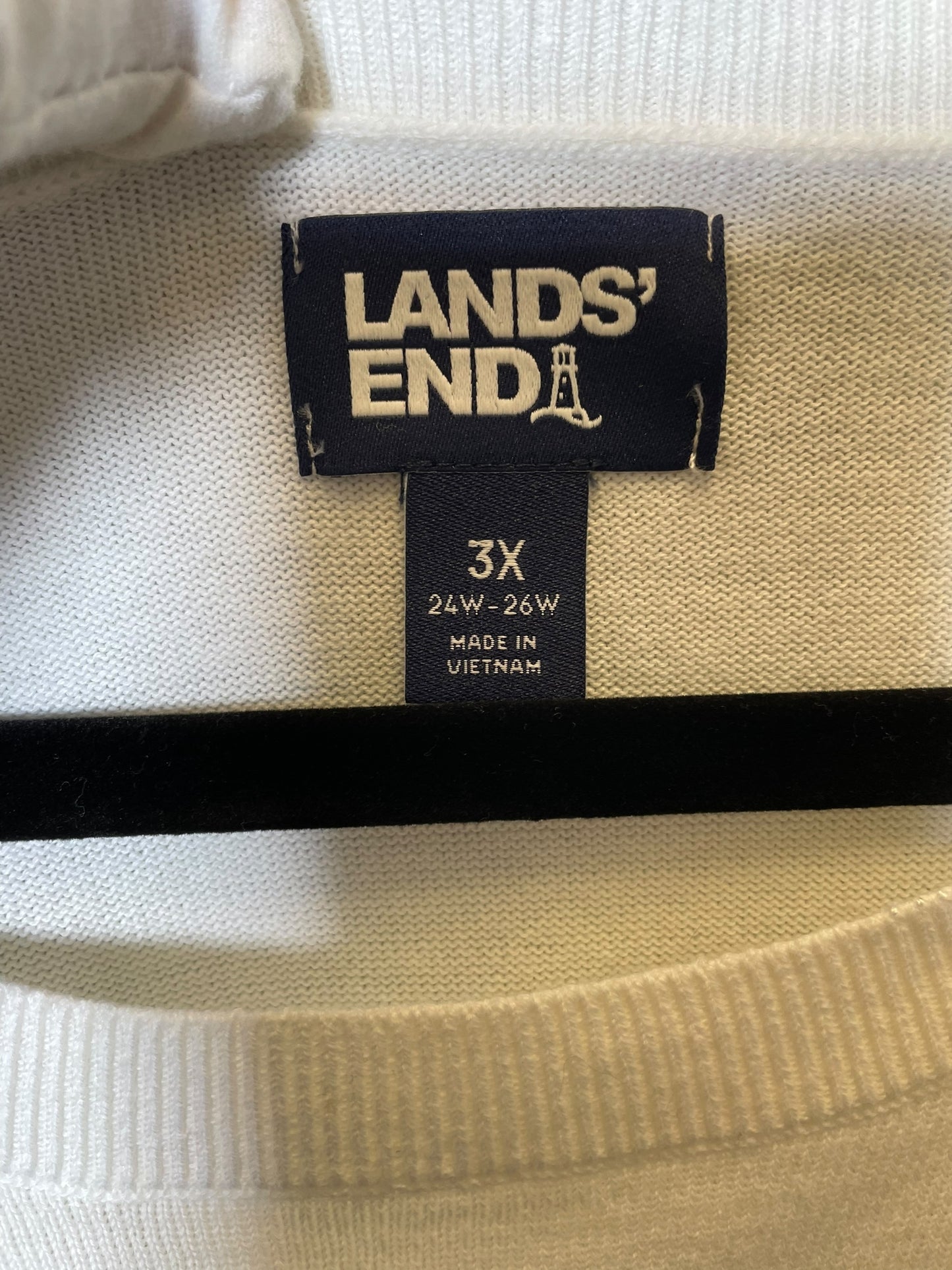 Top Short Sleeve By Lands End In White, Size: 3x