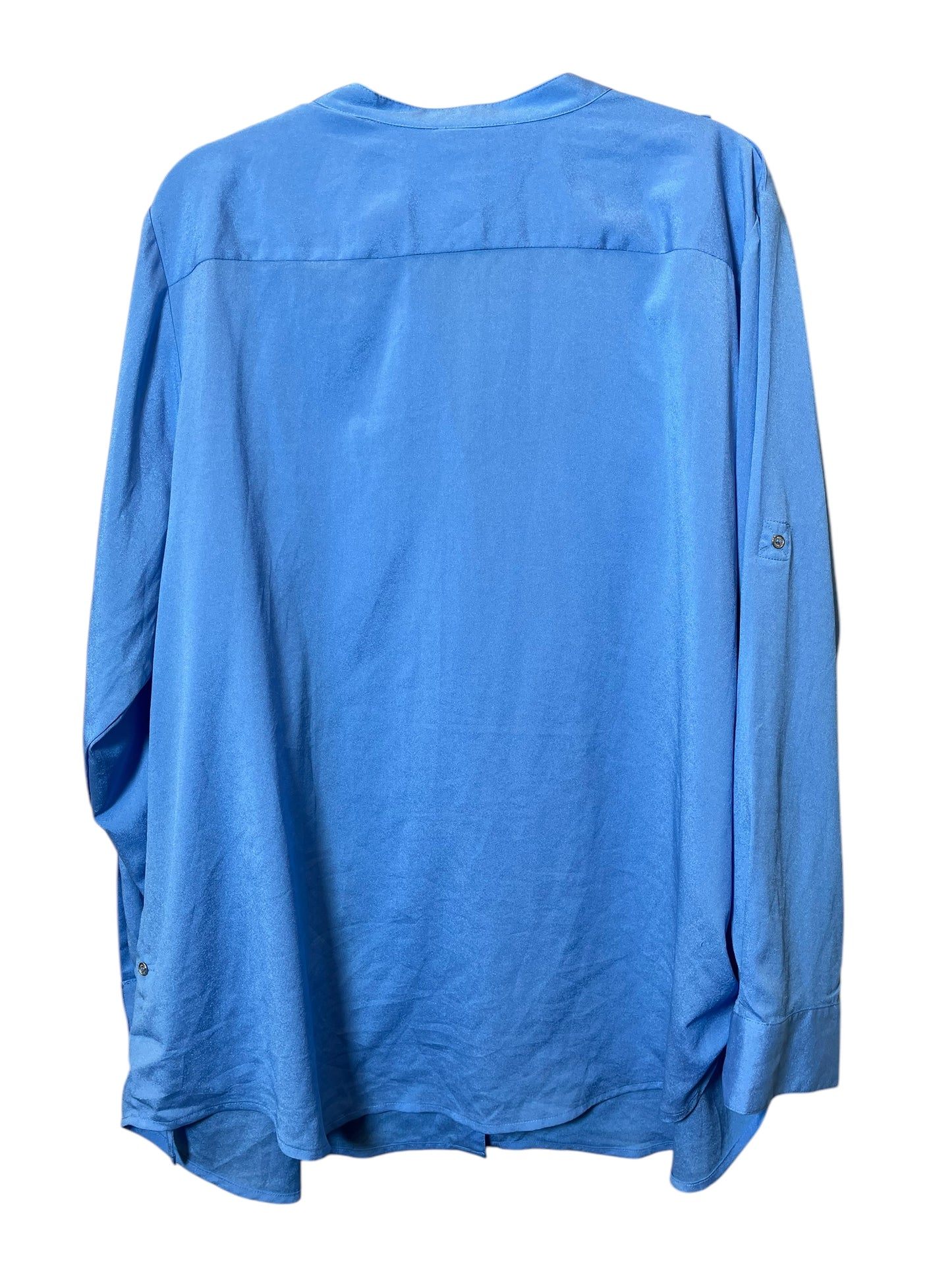 Top Long Sleeve By Calvin Klein In Blue, Size: 3x