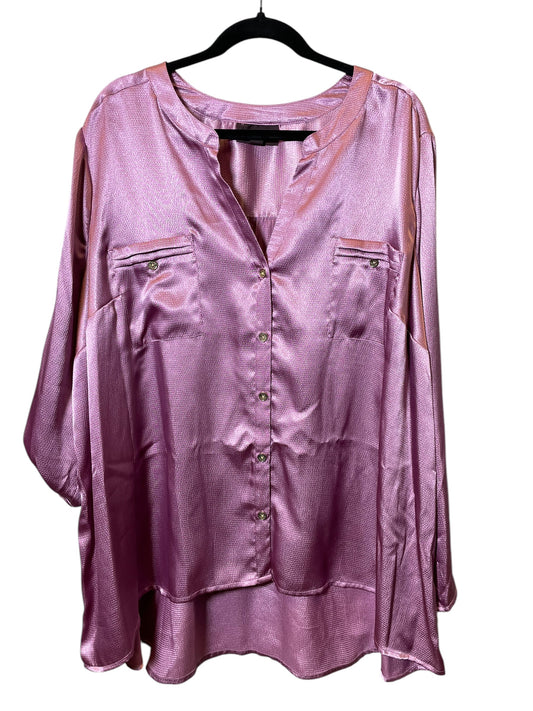 Top Long Sleeve By Dana Buchman In Purple, Size: 3x