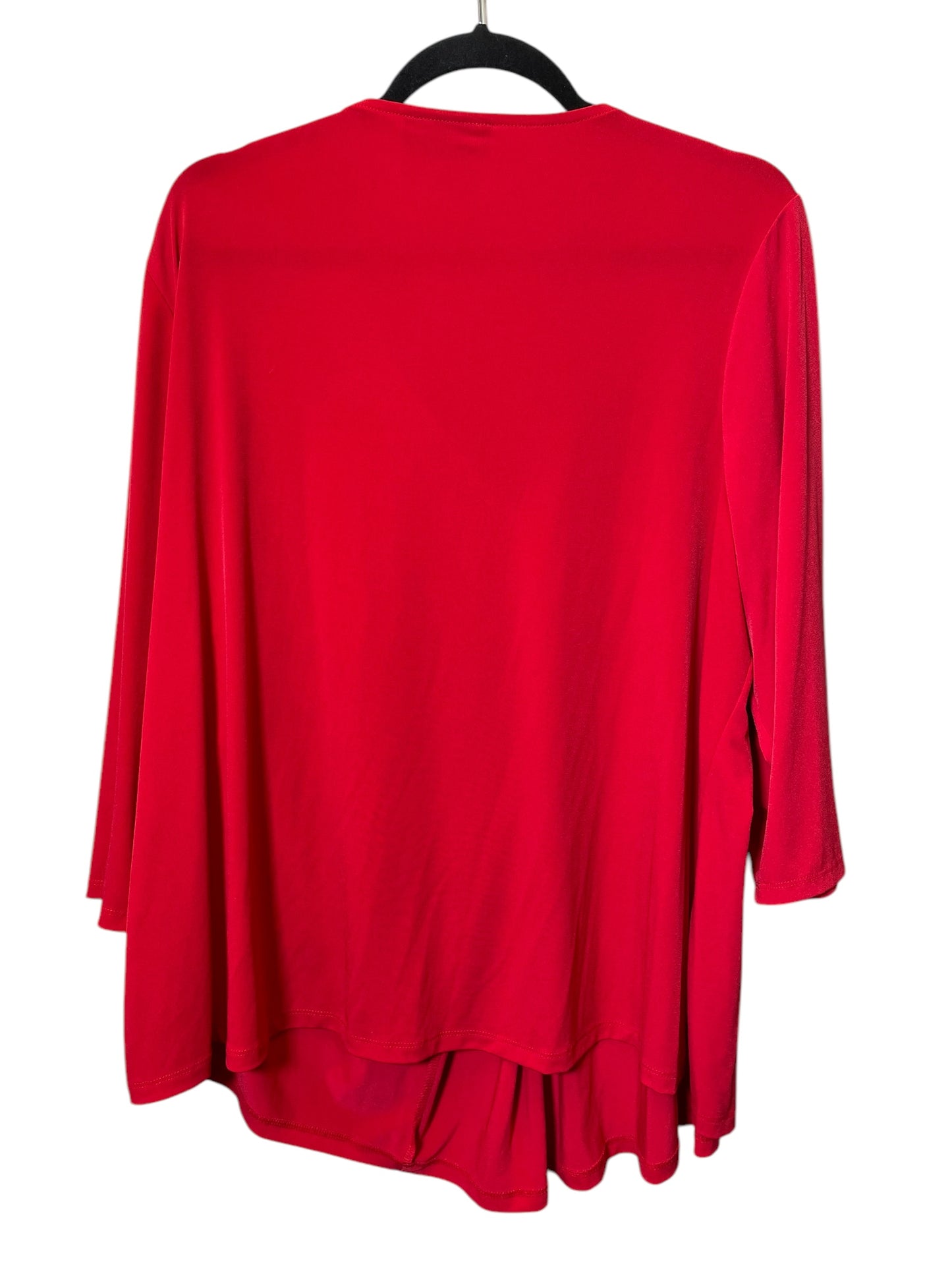 Top Long Sleeve By Lane Bryant In Red, Size: 3x