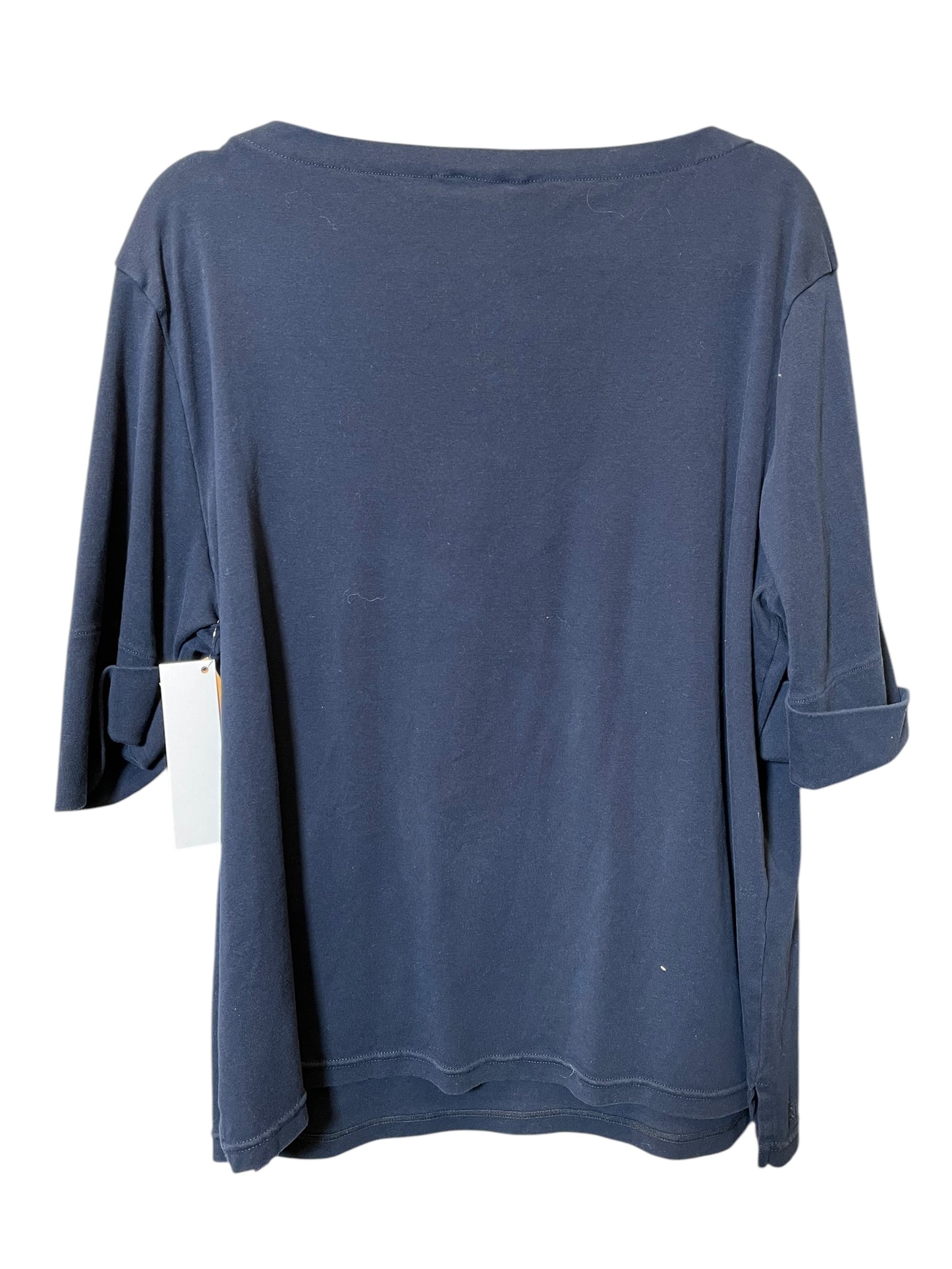 Top 3/4 Sleeve By Ralph Lauren In Blue, Size: 3x