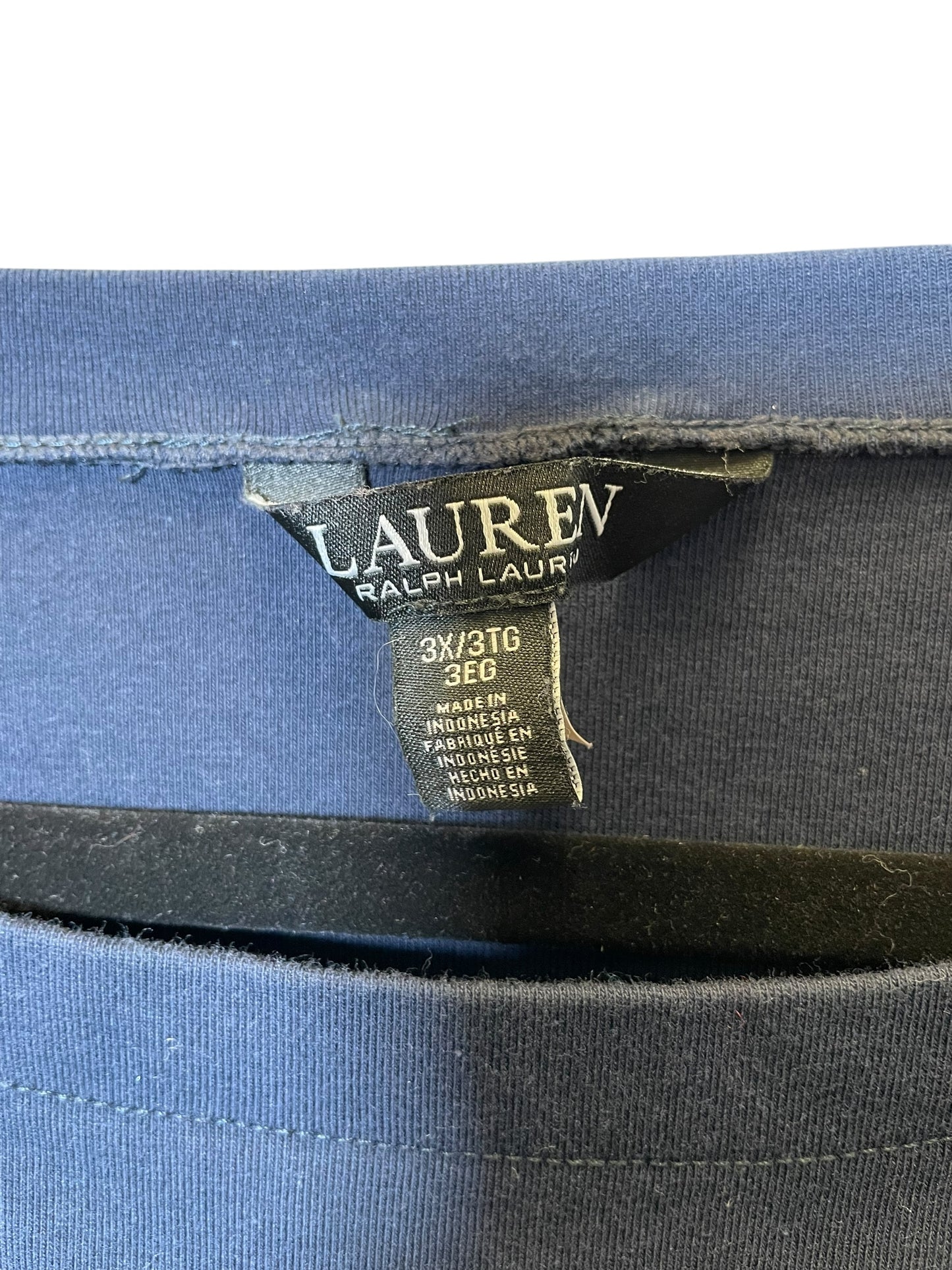 Top 3/4 Sleeve By Ralph Lauren In Blue, Size: 3x