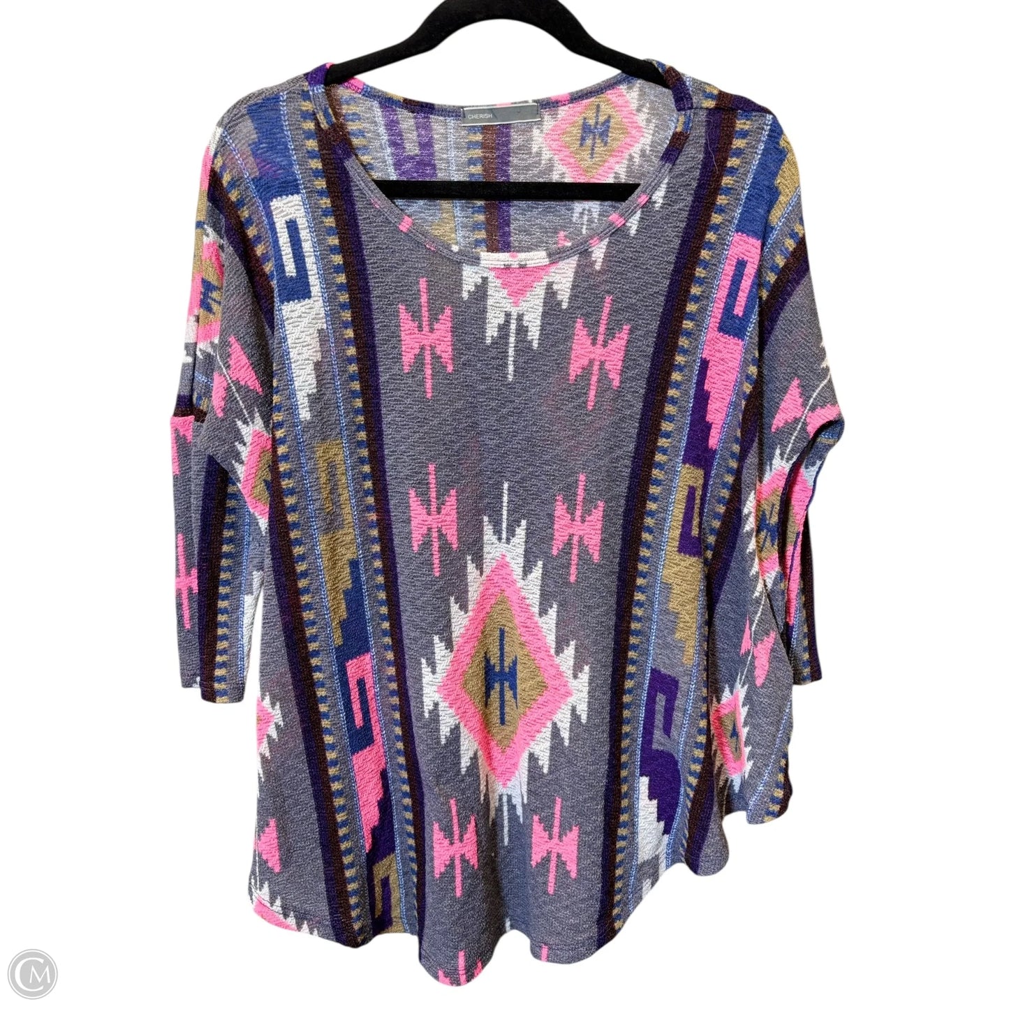 Top Long Sleeve By Cherish In Multi-colored, Size: S