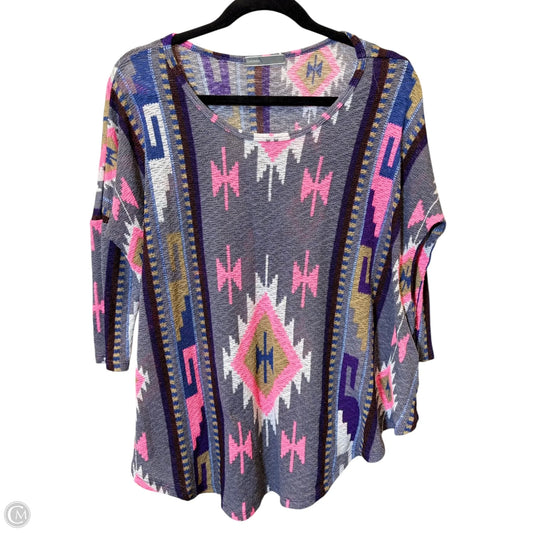 Top Long Sleeve By Cherish In Multi-colored, Size: S