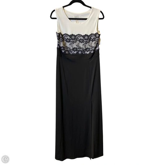 Dress Casual Maxi By Enfocus In Black & Cream, Size: 14