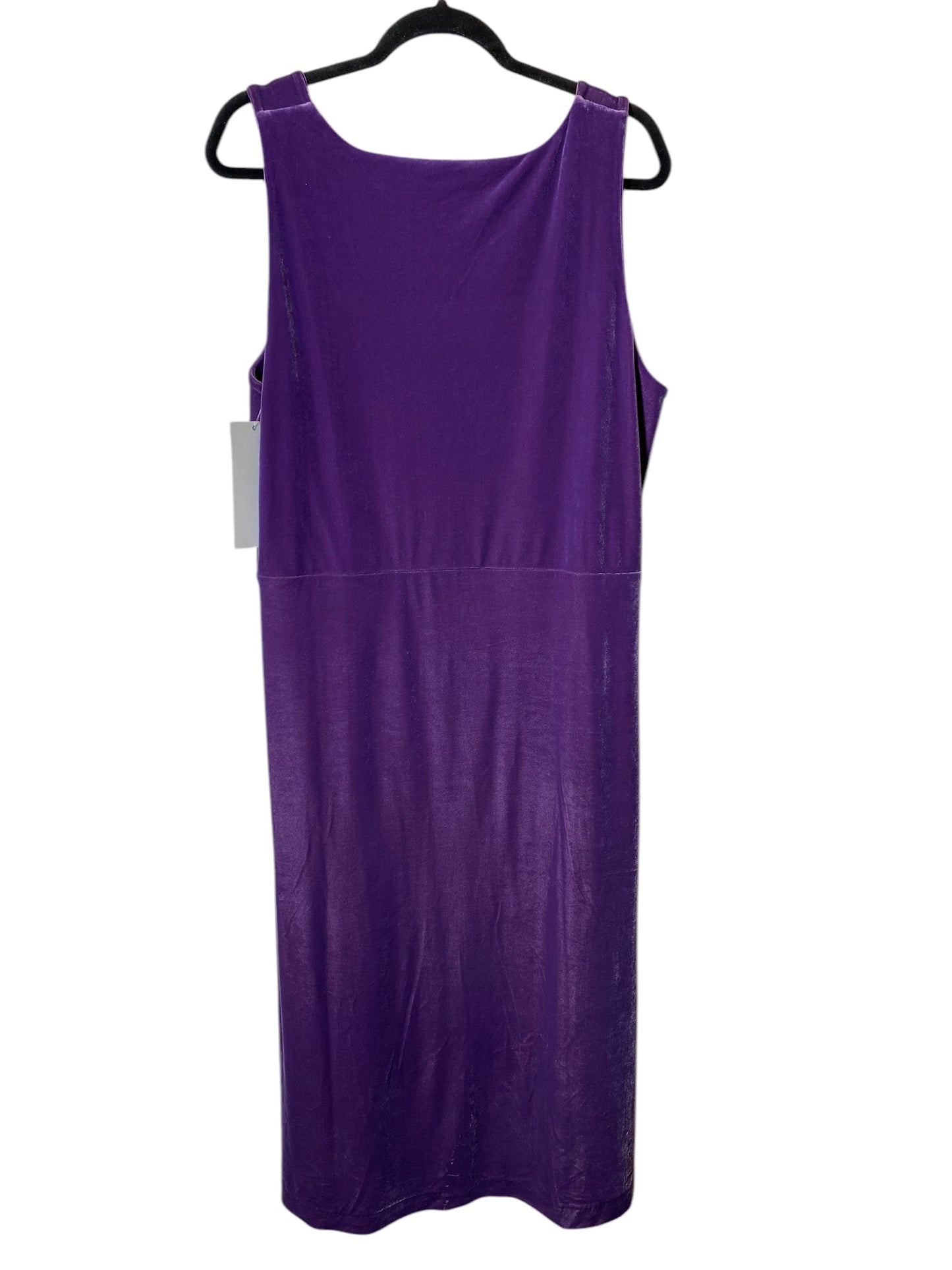 Dress Party Midi By Clothes Mentor In Purple, Size: L