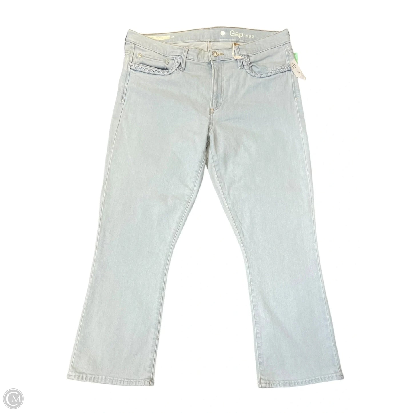Jeans Cropped By Gap In Blue Denim, Size: 12