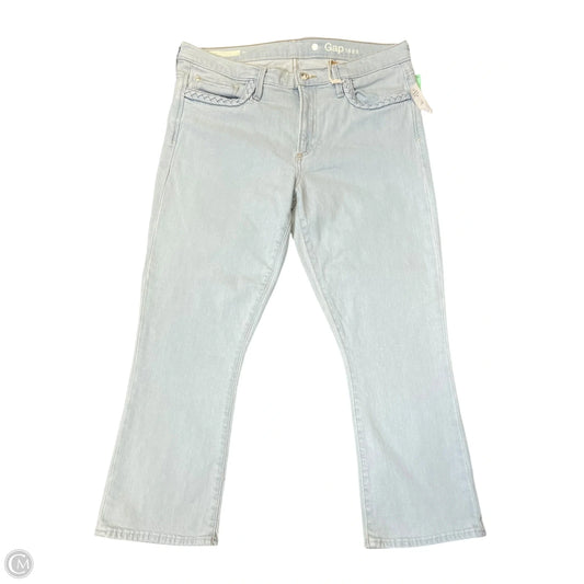 Jeans Cropped By Gap In Blue Denim, Size: 12