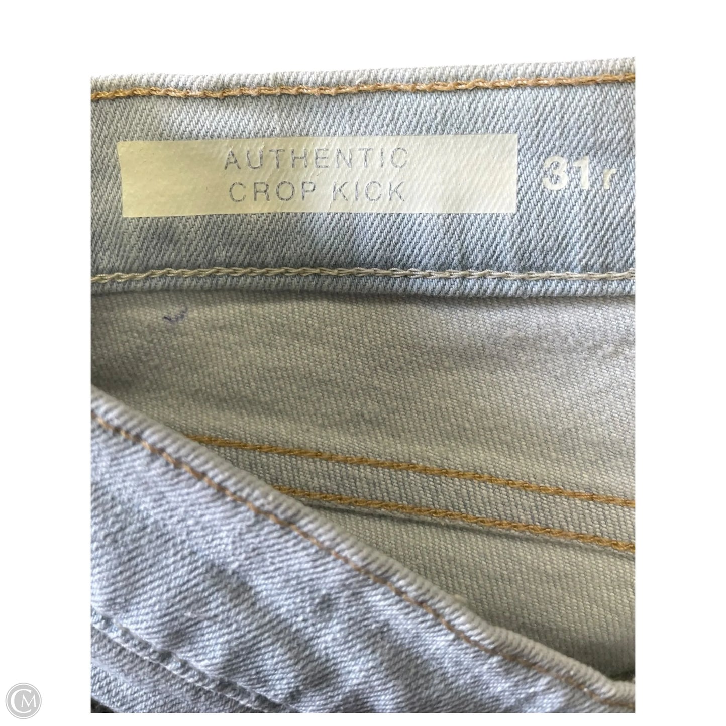 Jeans Cropped By Gap In Blue Denim, Size: 12