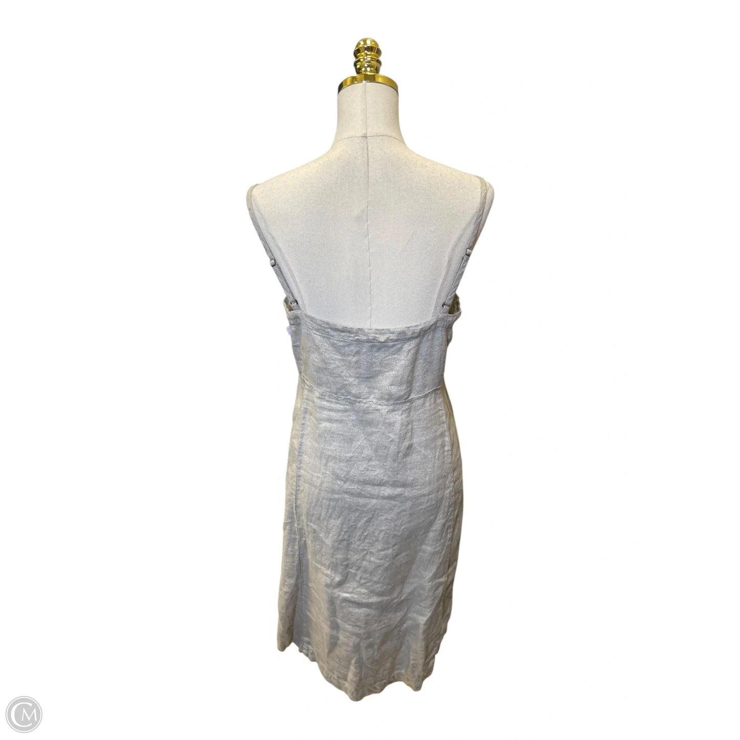 Dress Casual Midi By Eileen Fisher In Silver, Size: L