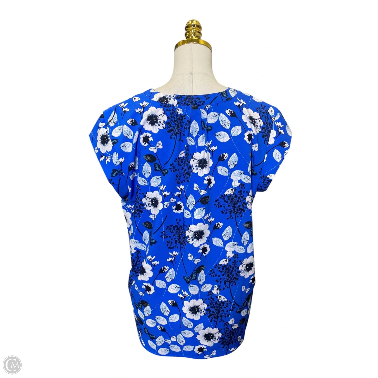 Top Short Sleeve By Hilary Radley In Blue, Size: L