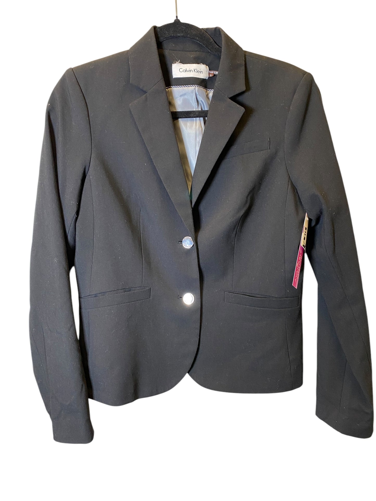 Blazer By Calvin Klein In Black, Size: S