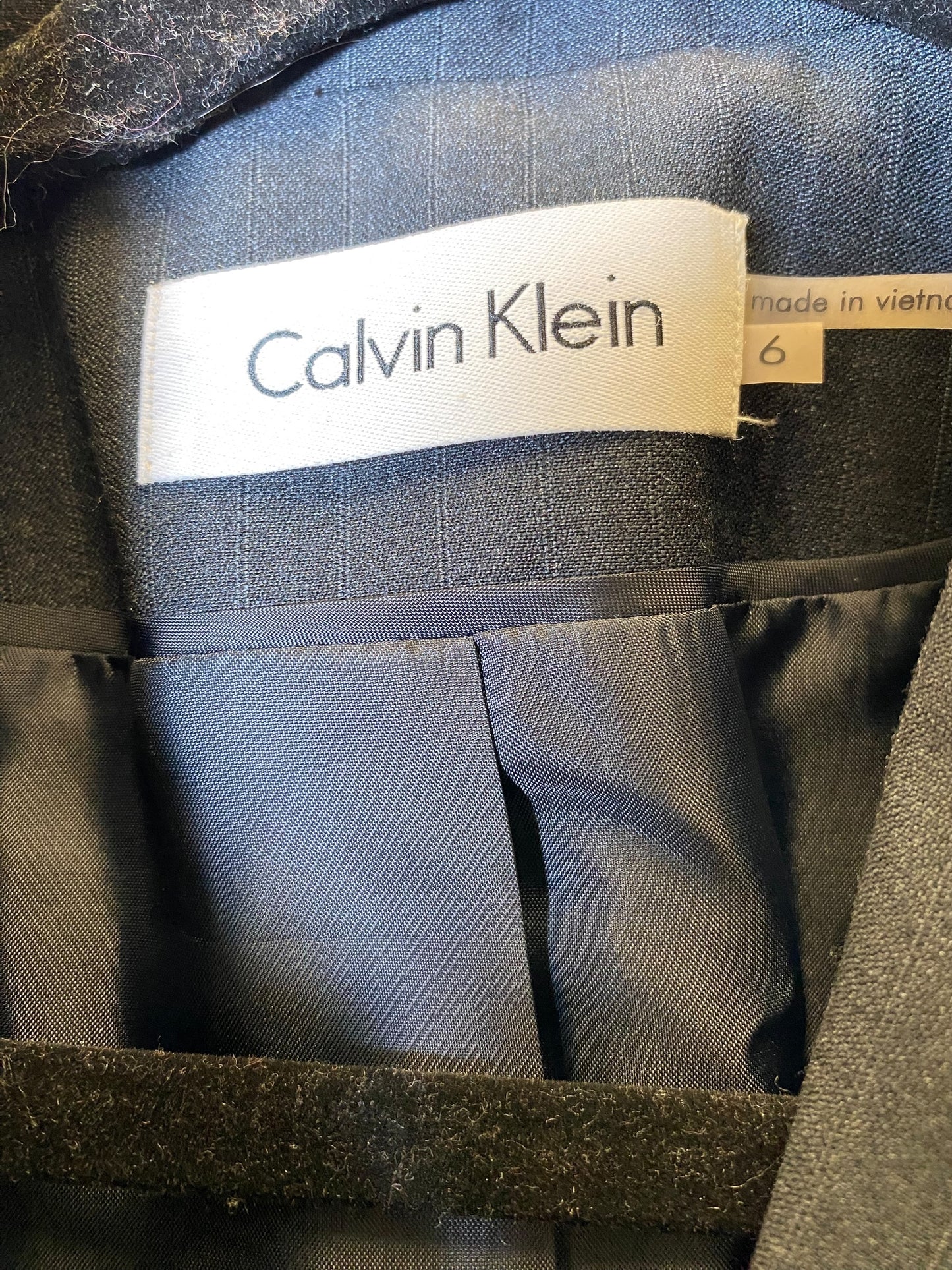 Blazer By Calvin Klein In Striped Pattern, Size: S