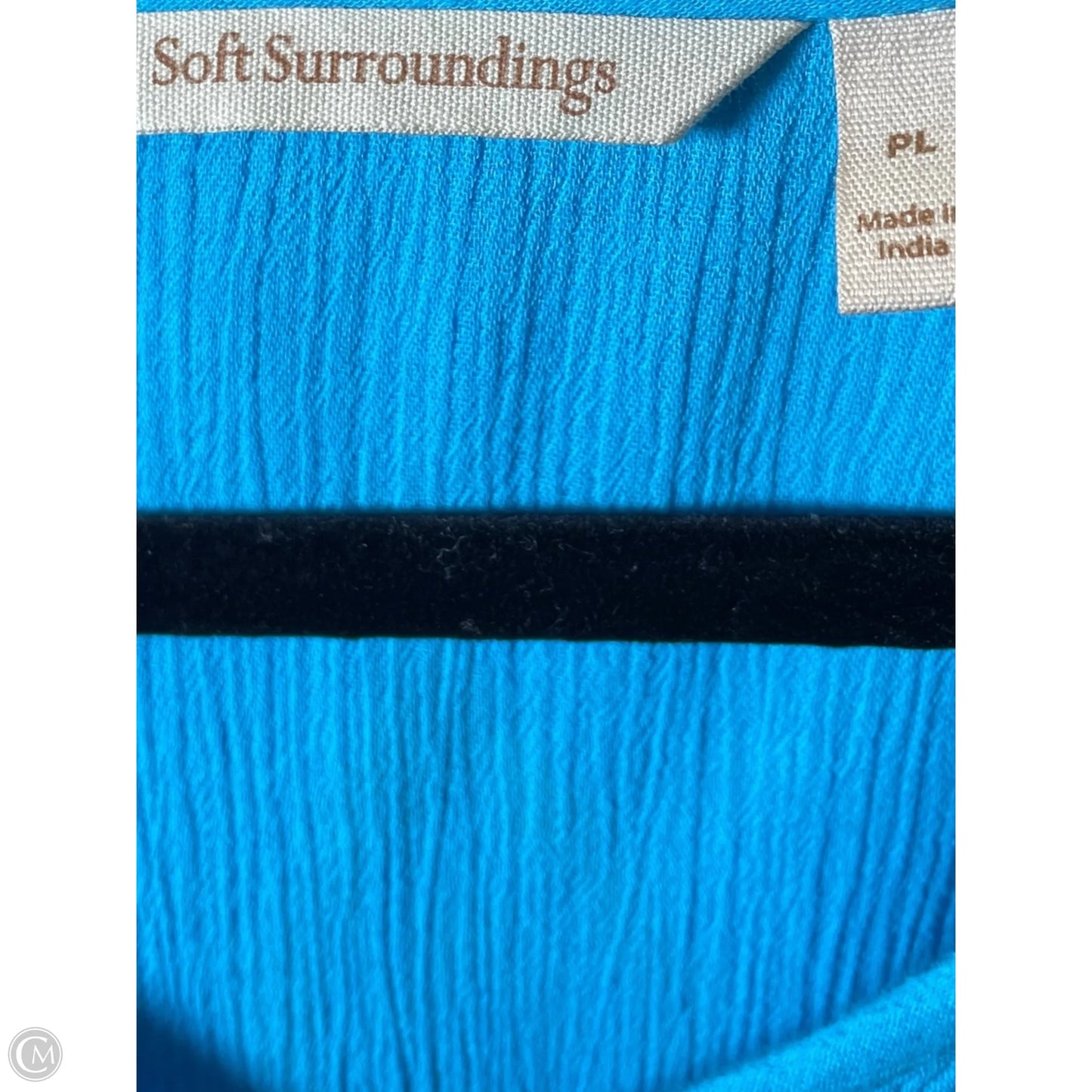 Dress Casual Midi By Soft Surroundings In Blue & Gold, Size: L