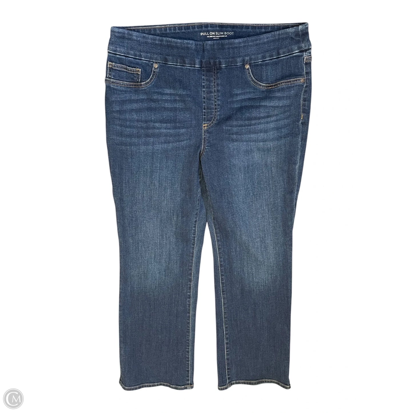 Jeans Wide Leg By Chicos In Blue Denim, Size: 10