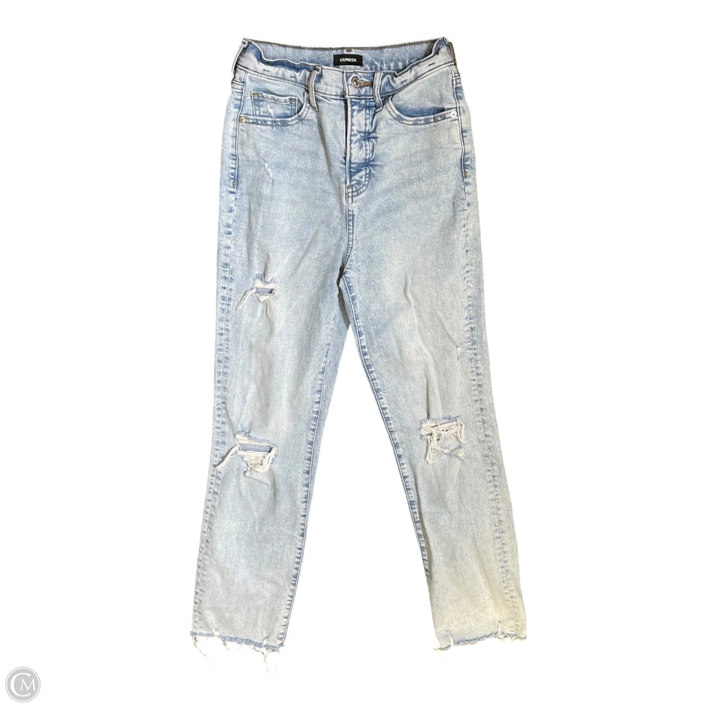 Jeans Straight By Express In Blue Denim, Size: 2