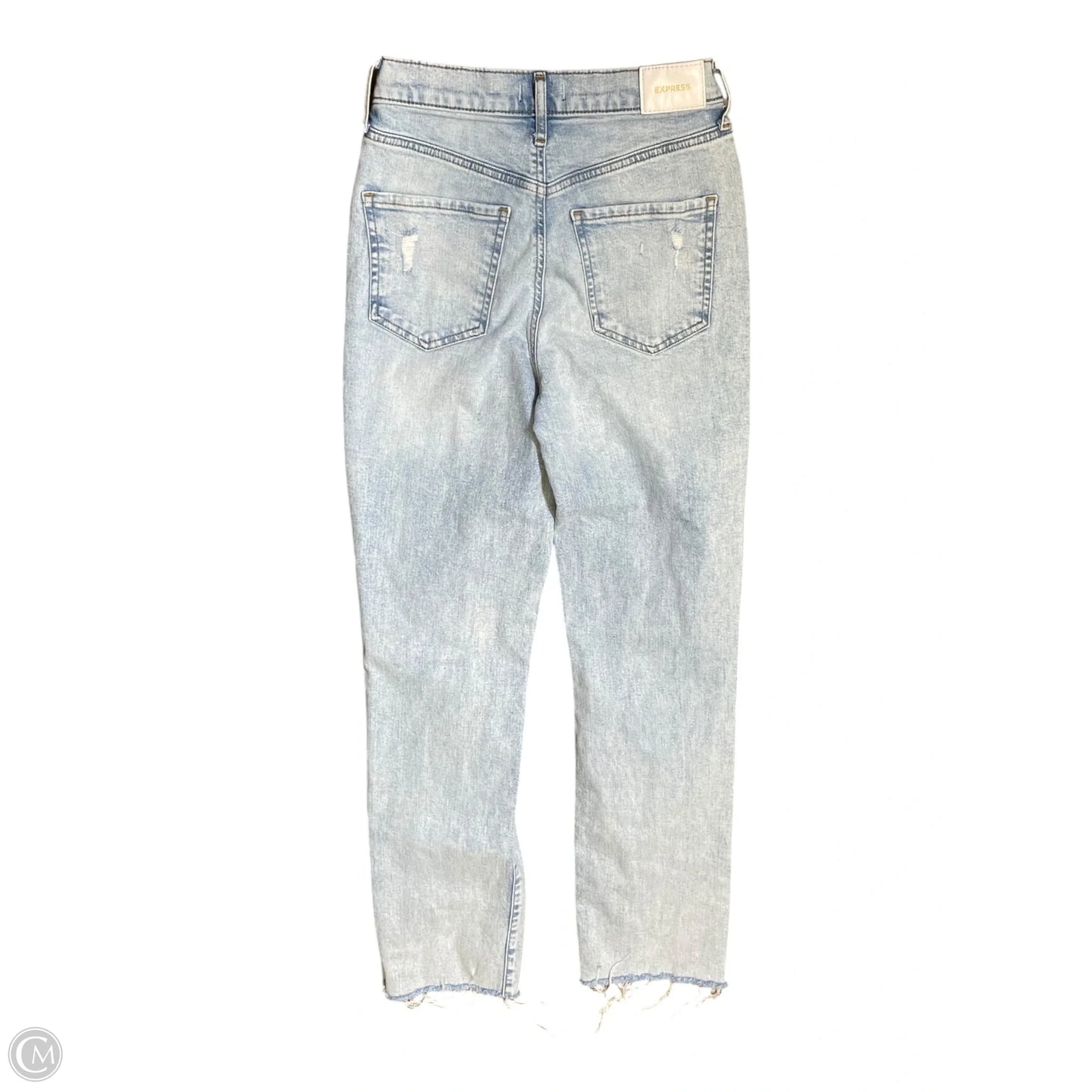 Jeans Straight By Express In Blue Denim, Size: 2