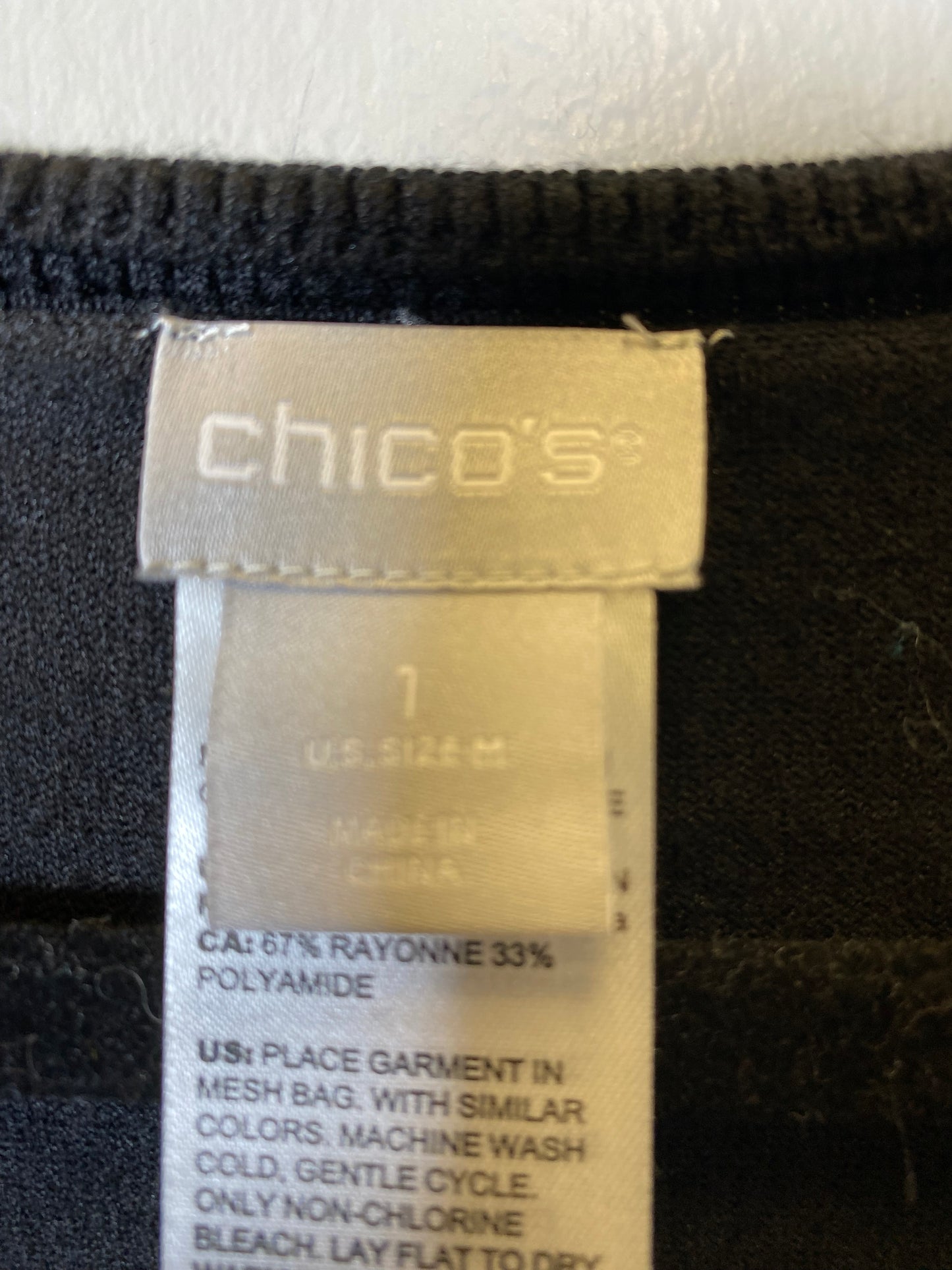 Sweater By Chicos In Black & Brown, Size: 10