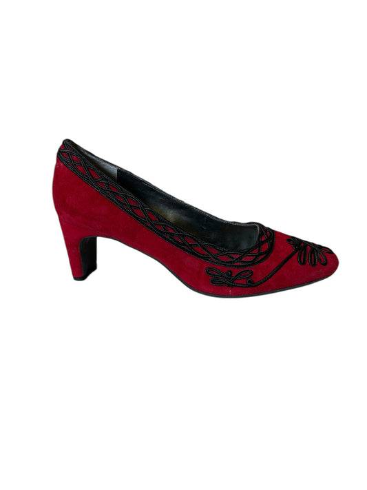 Shoes Heels Kitten By Vaneli In Red, Size: 8