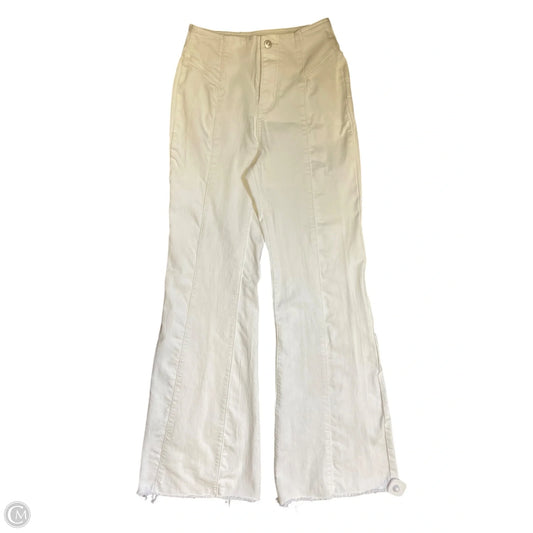 Jeans Flared By Free People In White Denim, Size: 2