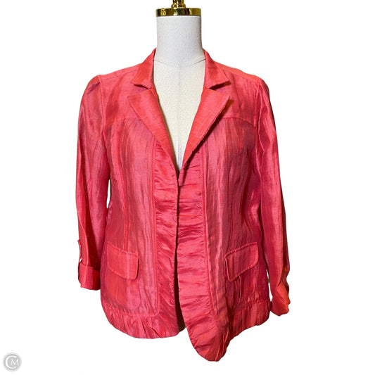 Jacket Moto By Chicos In Pink, Size: M