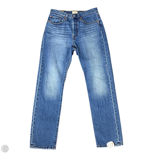 Jeans Straight By Levis In Blue Denim, Size: 28