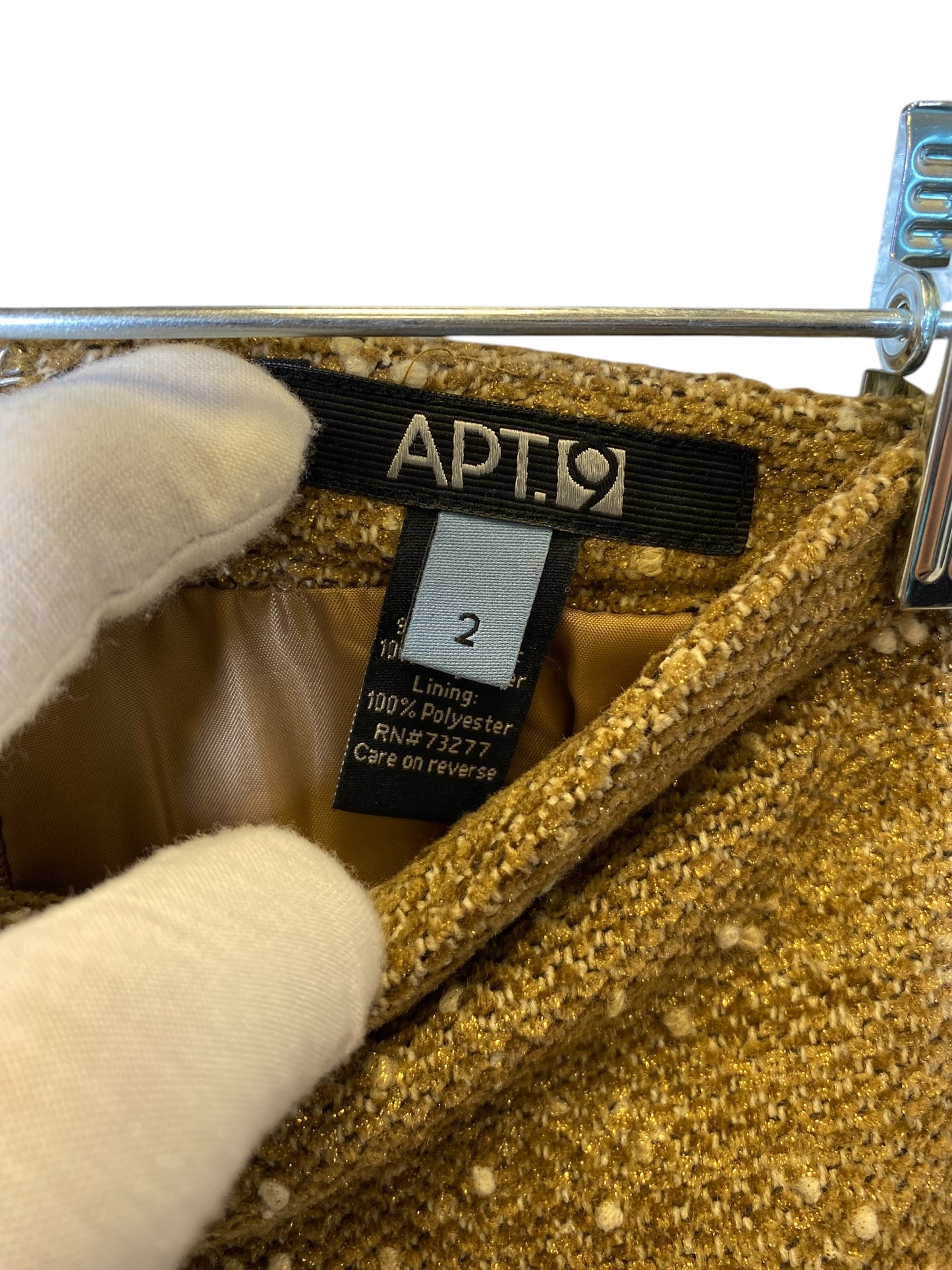 Skirt Mini & Short By Apt 9 In Gold, Size: 2