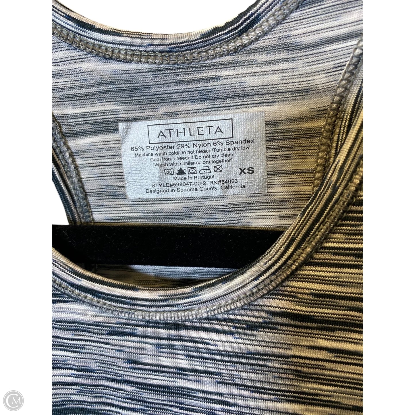 Athletic Tank Top By Athleta In Black & White, Size: Xs