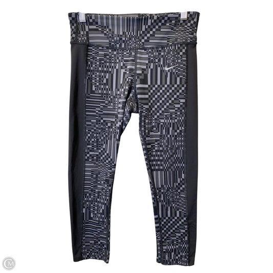 Athletic Capris By Nike In Black & Grey, Size: M