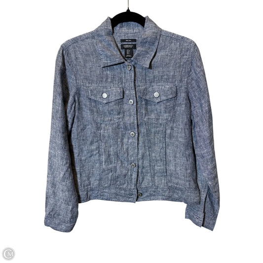 Top Long Sleeve By Jones And Co In Blue, Size: S
