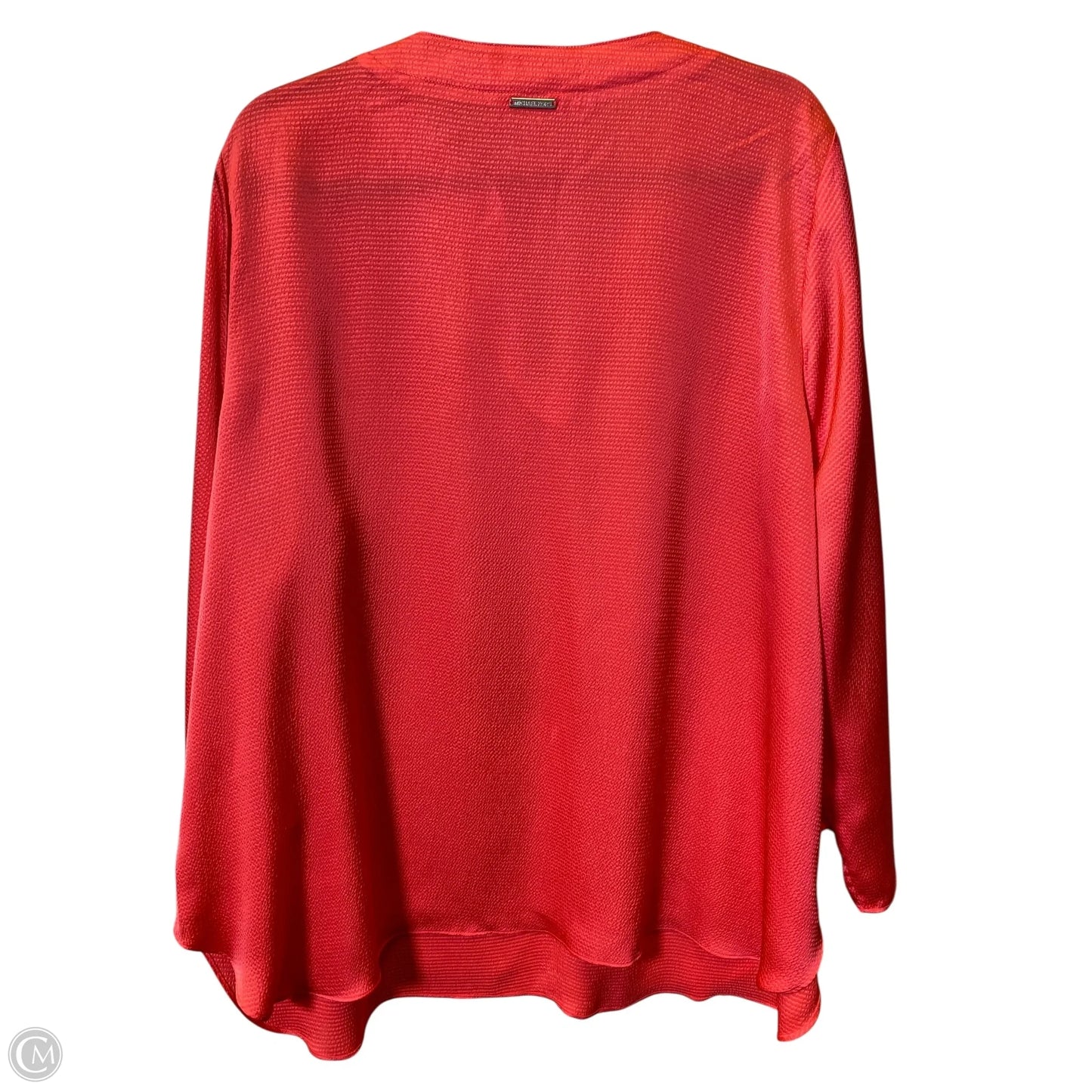 Top Long Sleeve By Michael By Michael Kors In Coral, Size: 2x