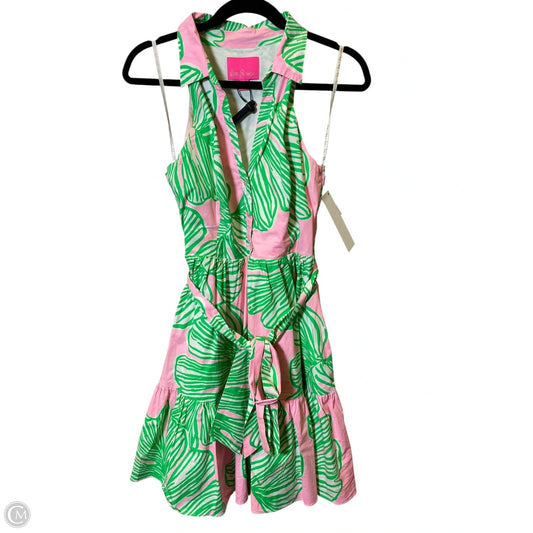 Dress Designer By Lilly Pulitzer In Green & Pink, Size: M