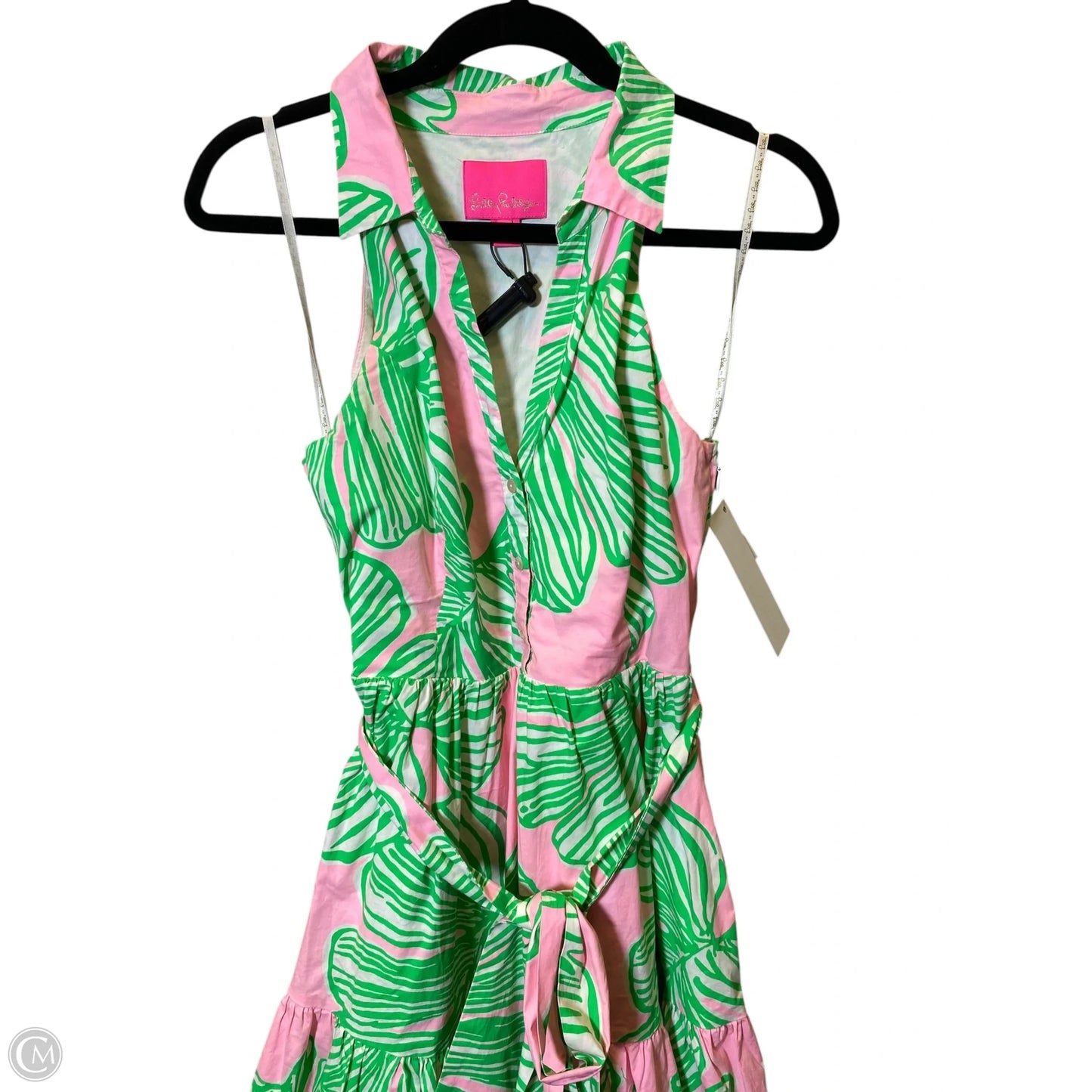 Dress Designer By Lilly Pulitzer In Green & Pink, Size: M