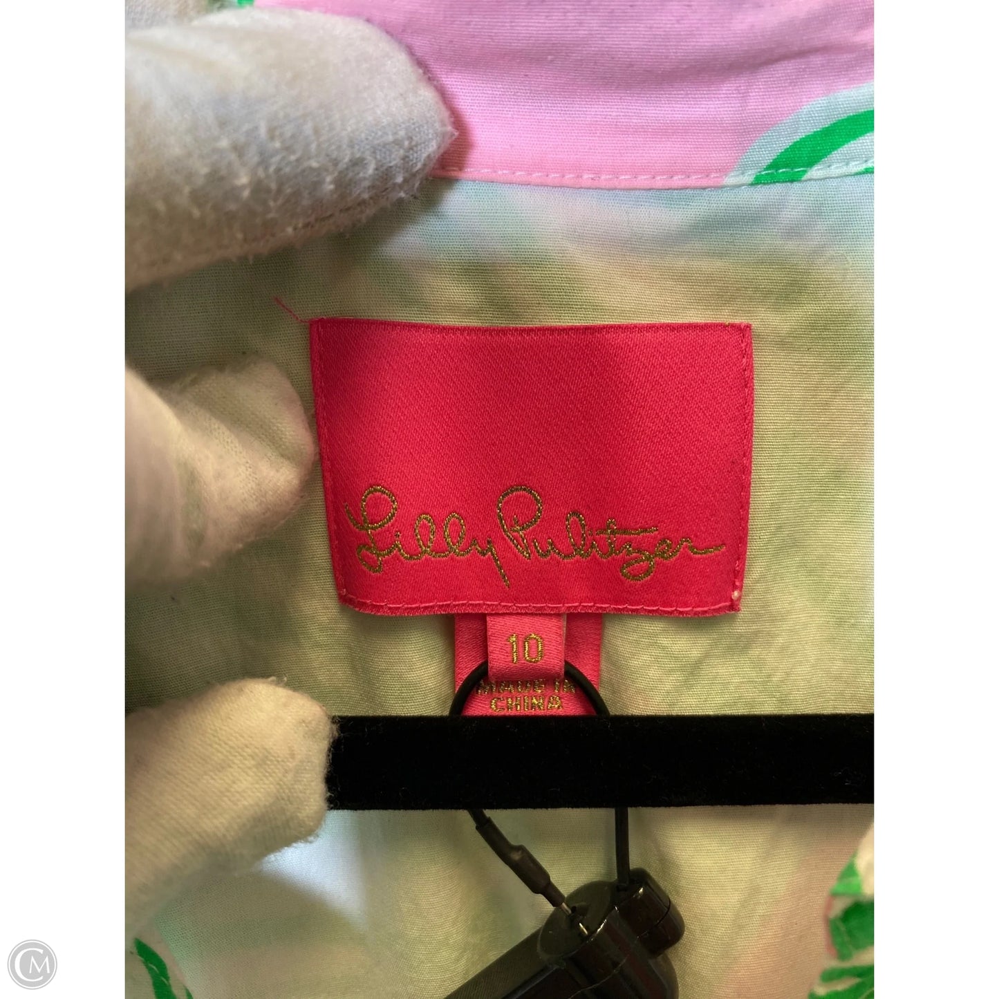 Dress Designer By Lilly Pulitzer In Green & Pink, Size: M