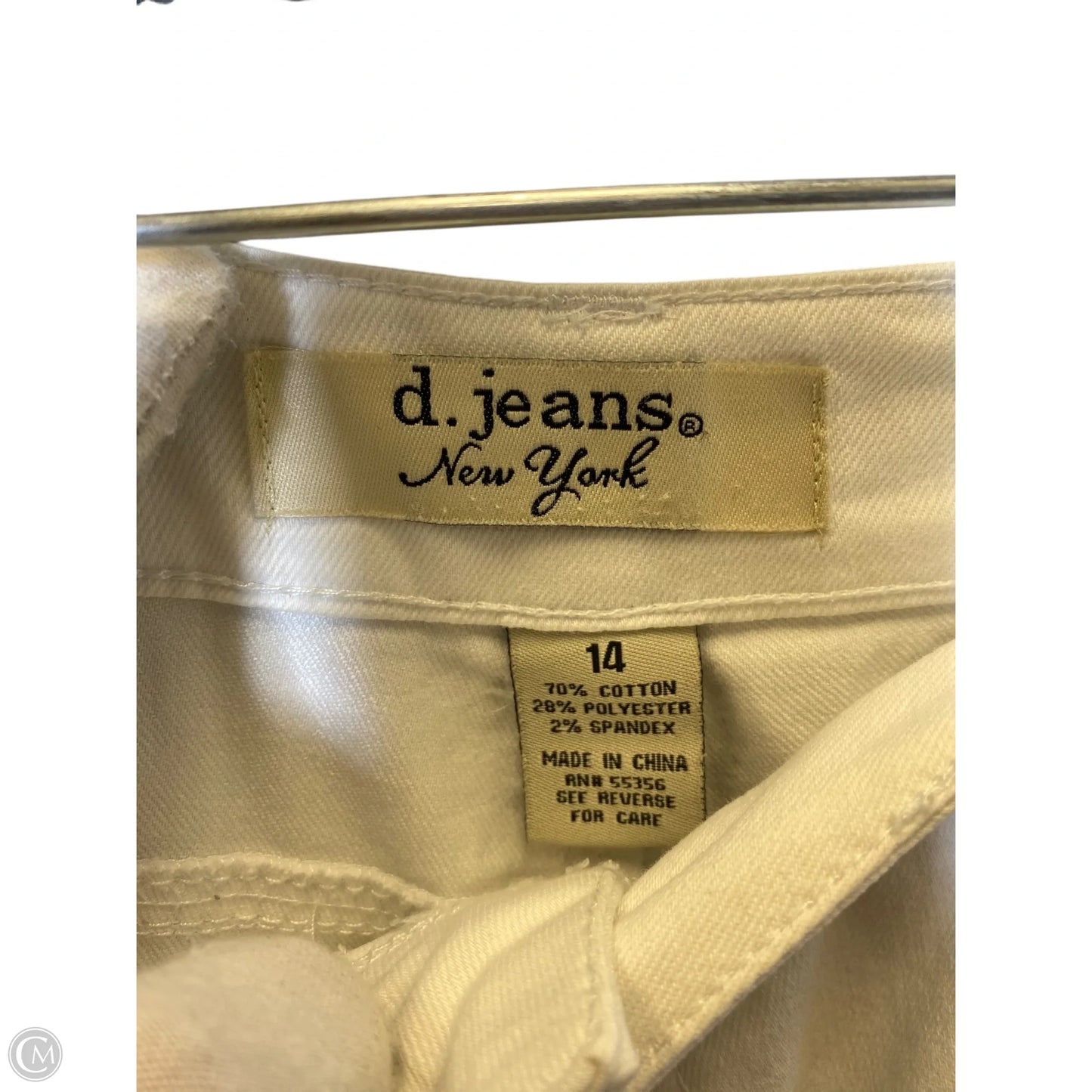 Shorts By D Jeans In White, Size: 14