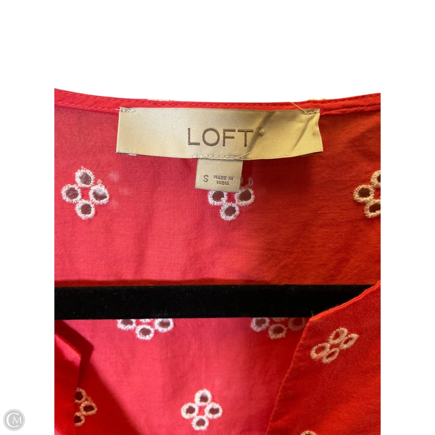 Top Sleeveless By Loft In Pink & White, Size: S