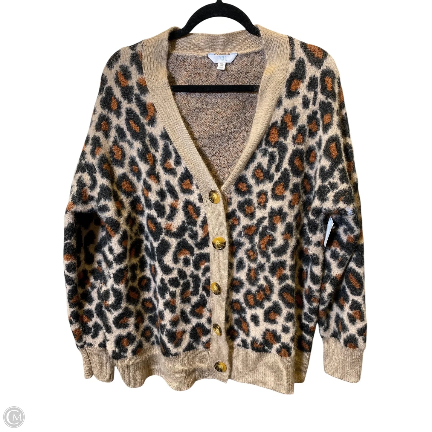 Sweater By Time And Tru In Animal Print, Size: XXL