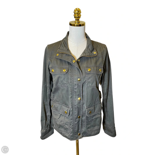 Jacket Moto By J. Crew In Green, Size: S