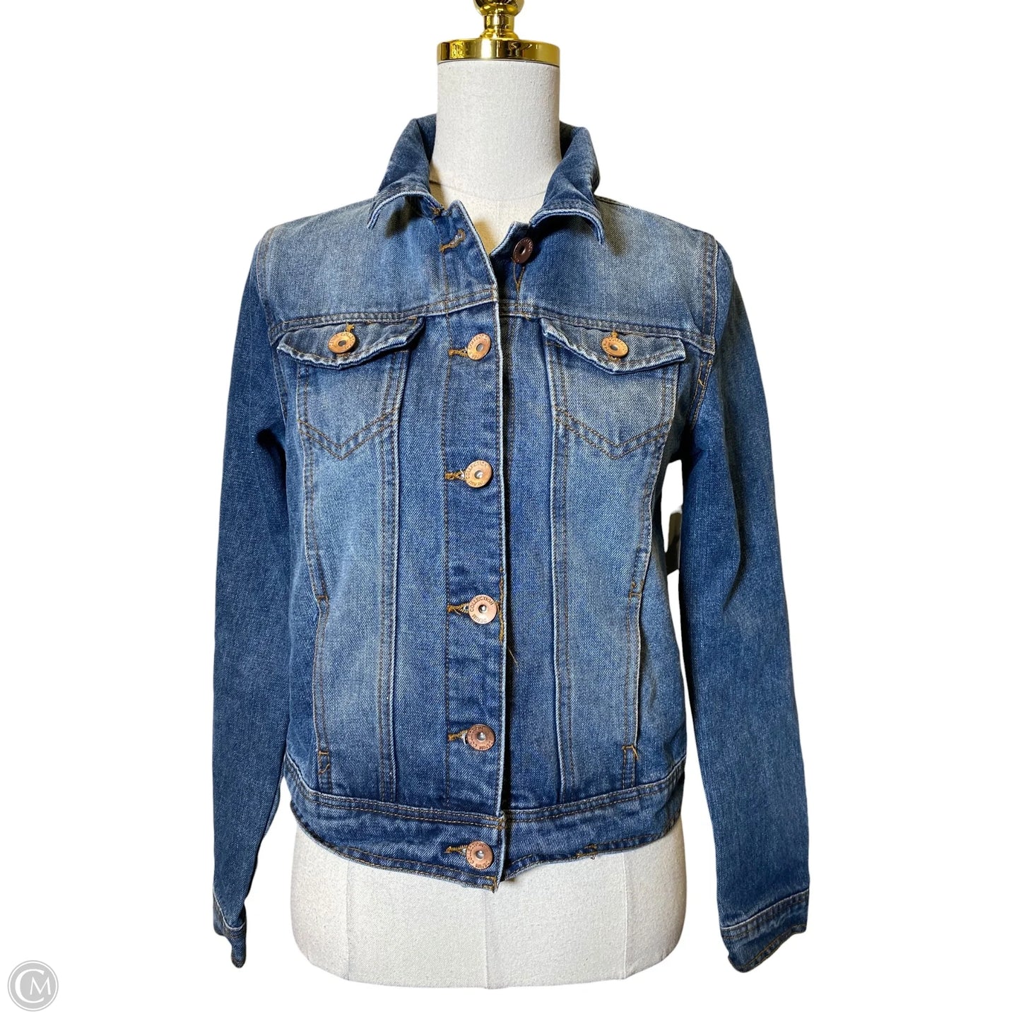 Jacket Denim By Ci Sono In Blue Denim, Size: S
