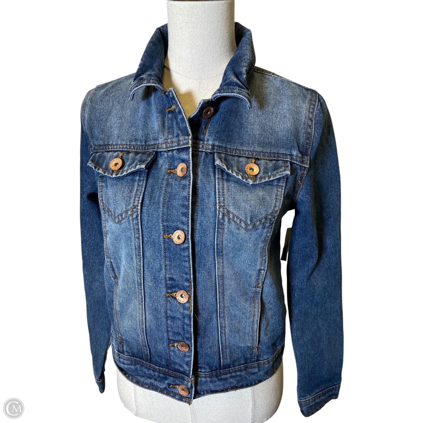 Jacket Denim By Ci Sono In Blue Denim, Size: S