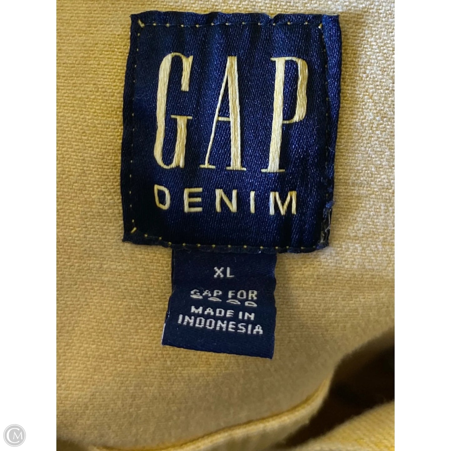 Jacket Denim By Gap In Yellow, Size: Xl