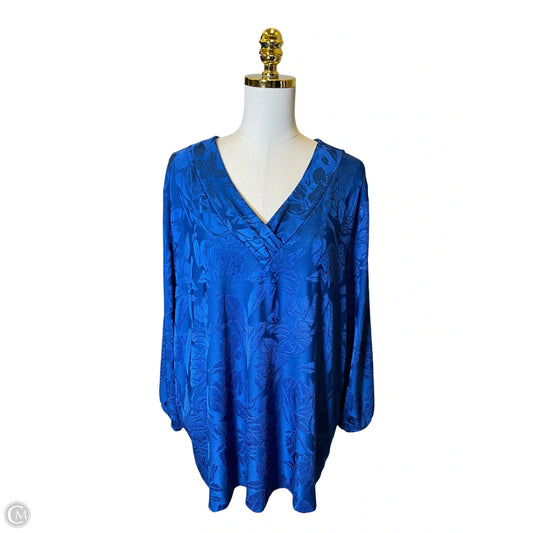 Top 3/4 Sleeve By Chicos In Blue, Size: Xxl