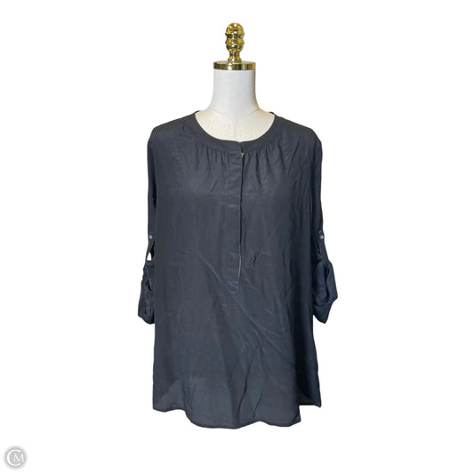 Top 3/4 Sleeve By Banana Republic In Black, Size: Xl
