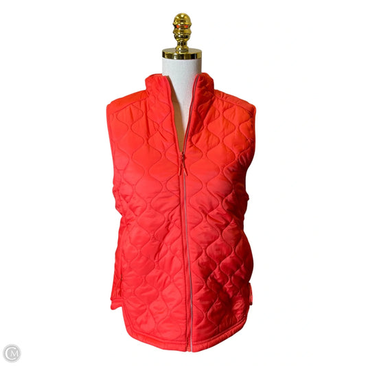 Vest Faux Fur & Sherpa By Asics In Orange, Size: L