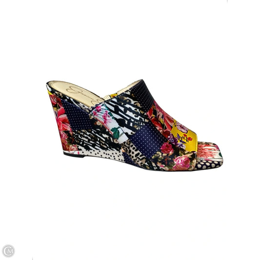 Shoes Heels Wedge By Jessica Simpson In Multi-colored, Size: 9