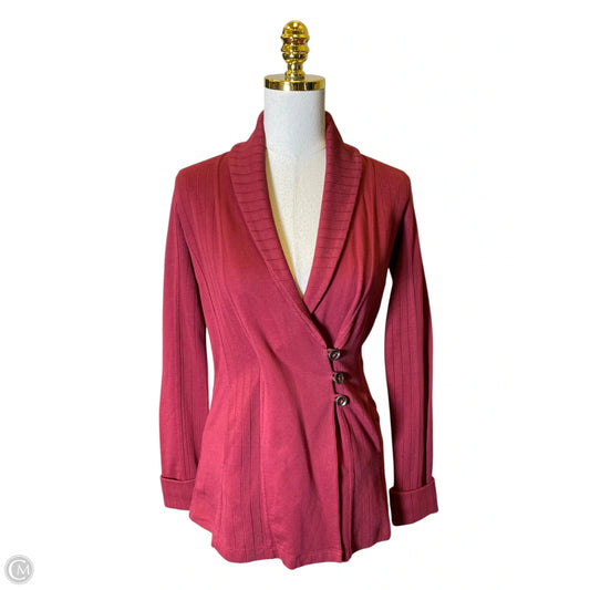Cardigan By Lucky Lotus In Maroon, Size: S