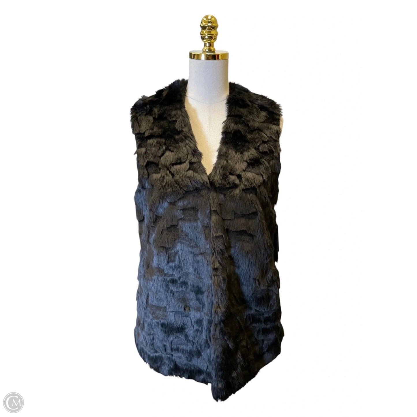 Jacket Faux Fur & Sherpa By Clothes Mentor In Black, Size: M